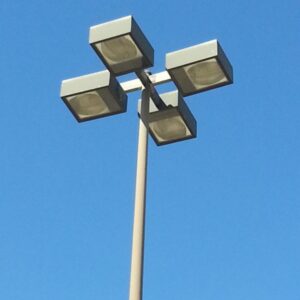 20' Square Straight Pole Four Fixture Light Package